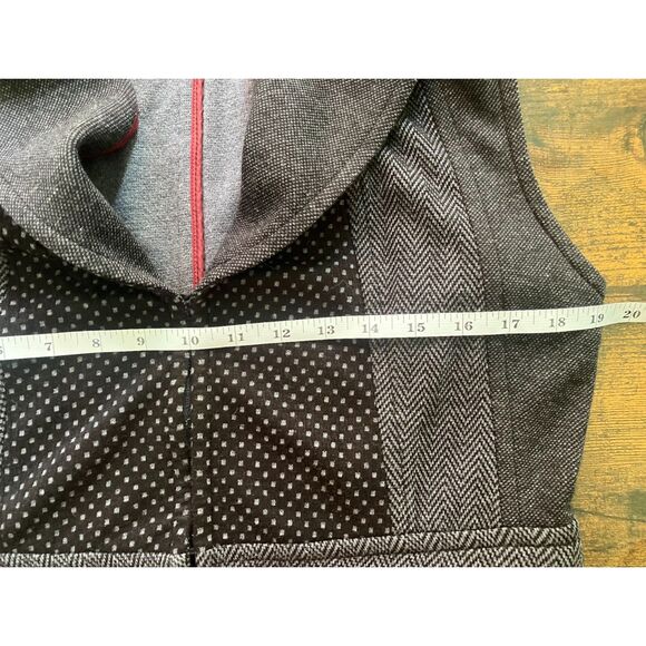 Coldwater Creek mixed print collared knit peplum style vest - Picture 7 of 8